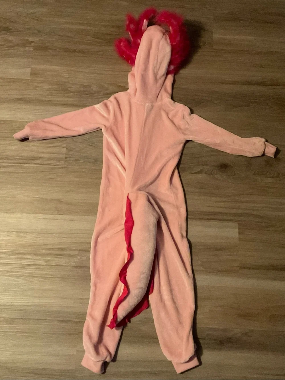 Halloween Pink Axolotl Onesie Hooded Jumpsuit